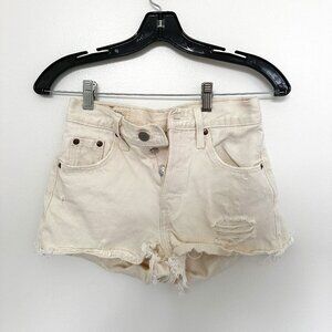 Levi's Size 23 Cream 501 Original Short